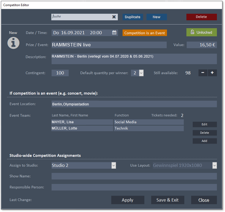 Competition Management
