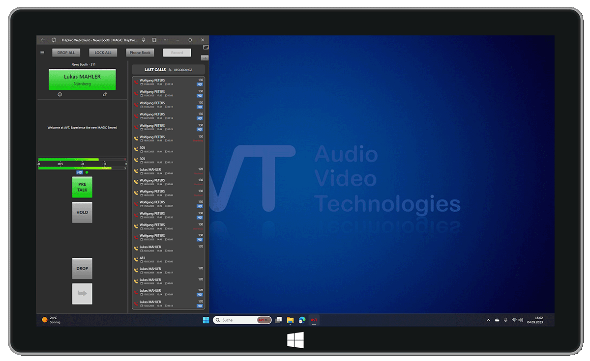 MAGIC Server Newsdesk Web Client in Tablet