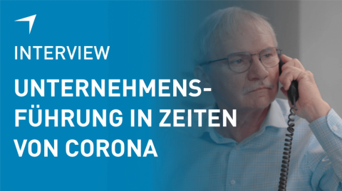 Screenshot vom Interview zum Thema Unternehmsführung in Zeiten von Corona